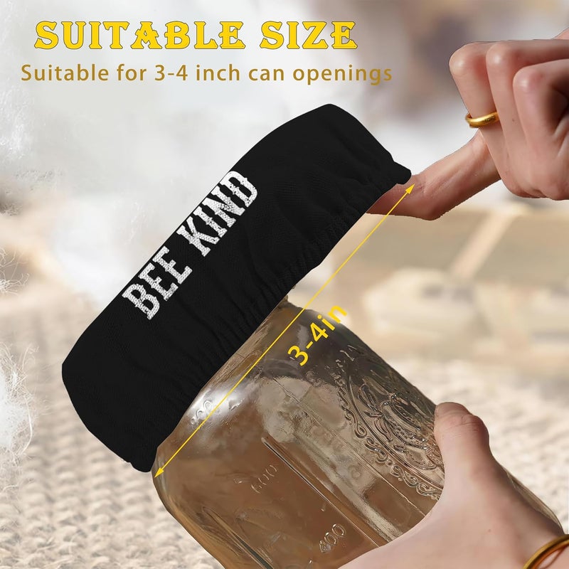 IGPPDO Anything Bee Kind Cloth Covers for Sourdough Starter Jars, Heat Preservation to Increase Fermentation for Bread Rising Sourdough Bread Proofing Cover（5 Pack） - Image 5